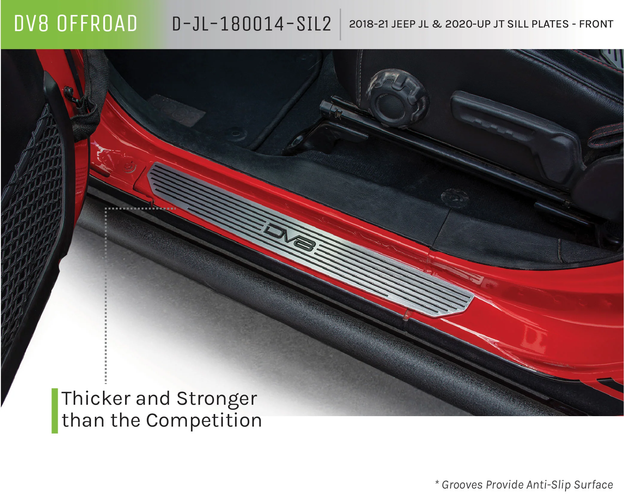 2018-2026 Jeep Wrangler JL & Gladiator JT Sill Plates | Front - Image 9